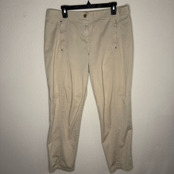 Chico's Pants - Chico’s Cotton Blend Long Pants Casual Zip Pockets Women’s Size 12 (Chico’s 2)
